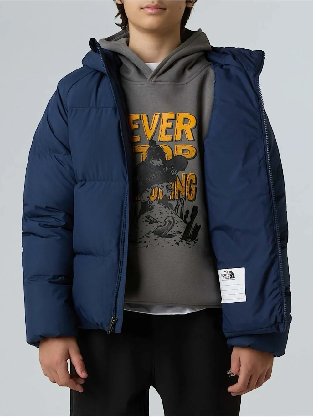 The North Face Boy’s Navy Hooded Down Jacket